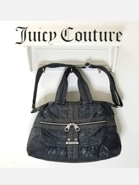 JUICY COUTURE Black Splash & Glitter Overnight Duffle Bag